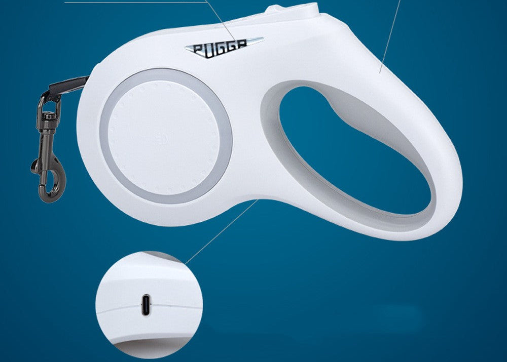 Automatic Telescopic Traction Rope for Pets with Lights