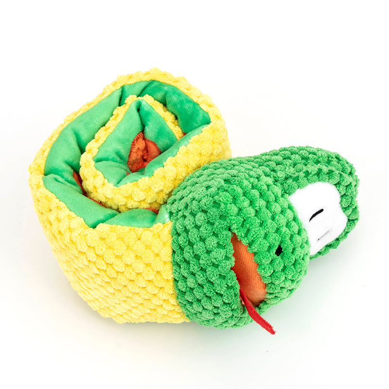 Snake Snuffle Toy Squeaky Dog Toys Boredom Stress Relief Game, Dog Puzzle Plush Toy IQ Training, Snuffle Toys for Dogs Foraging Instinct Training, Dog Chew Toy Treat Dispenser