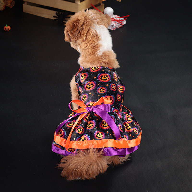 Dog Clothes Halloween Cute Double-Layer Pet Skirt