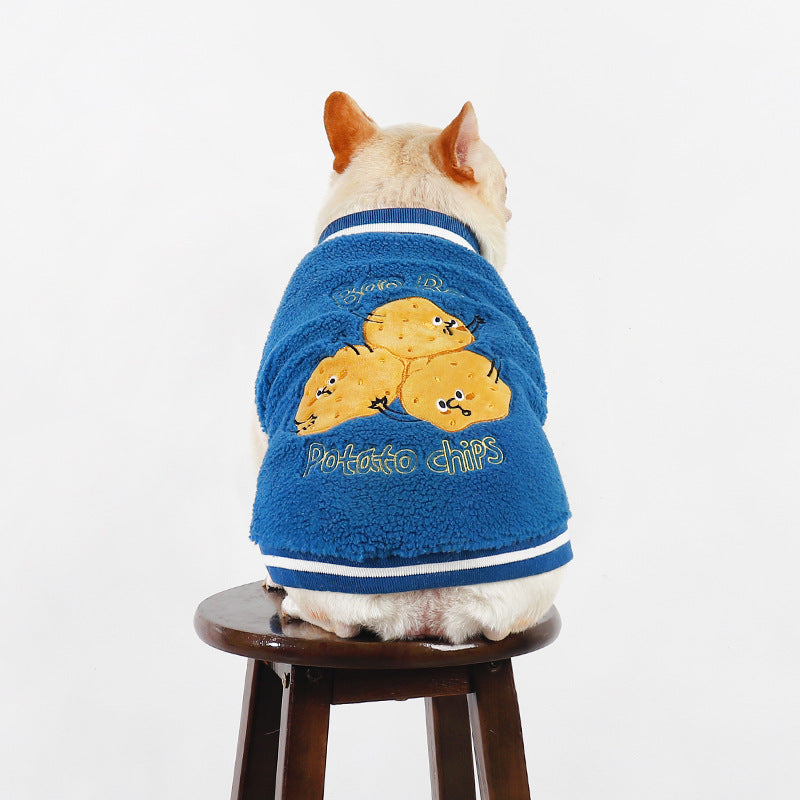 Dog Clothes Fleece-Lined Thickened Warm Coat