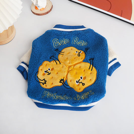 Dog Clothes Fleece-Lined Thickened Warm Coat
